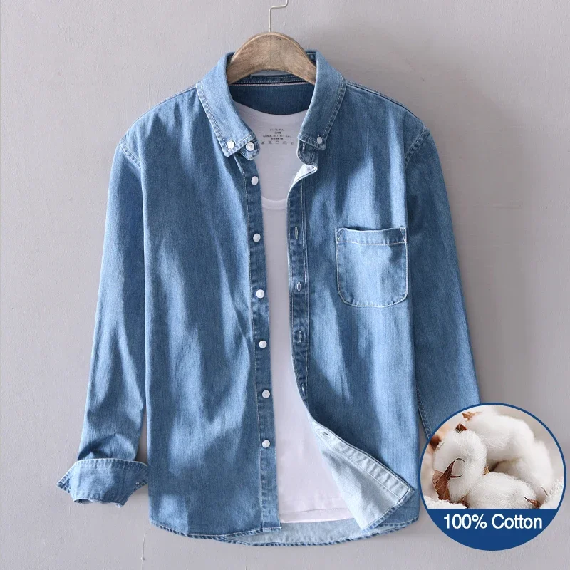 Japan Lifestyle And Culture - Quente novo 100% algodão camisa jeans