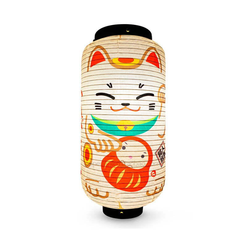 Japanese Lantern Paper - Lanterna de Papel Gato da Sorte
