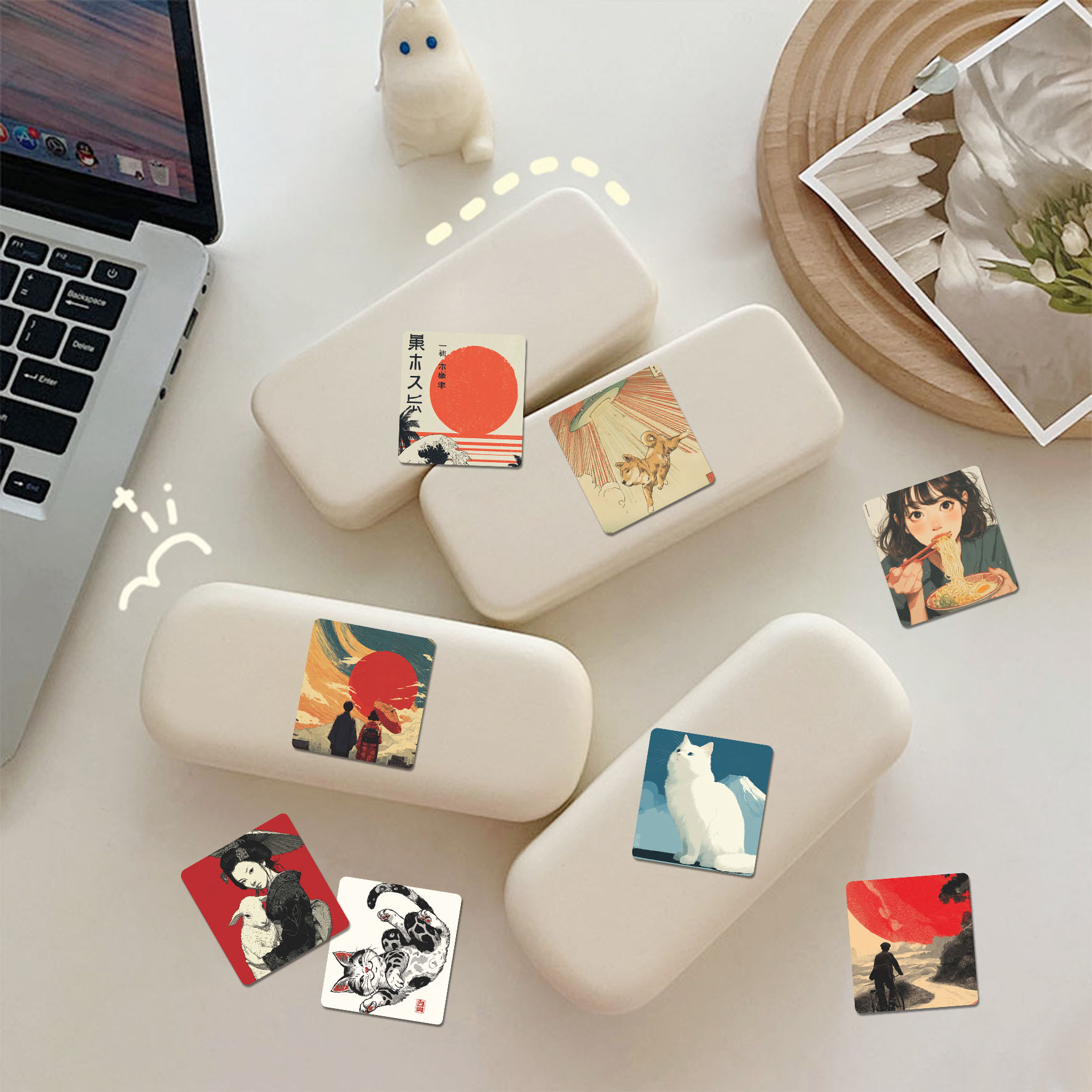 58 adesivos de vinil com motiv - Japanese Culture Lifestyle avaliação e preço