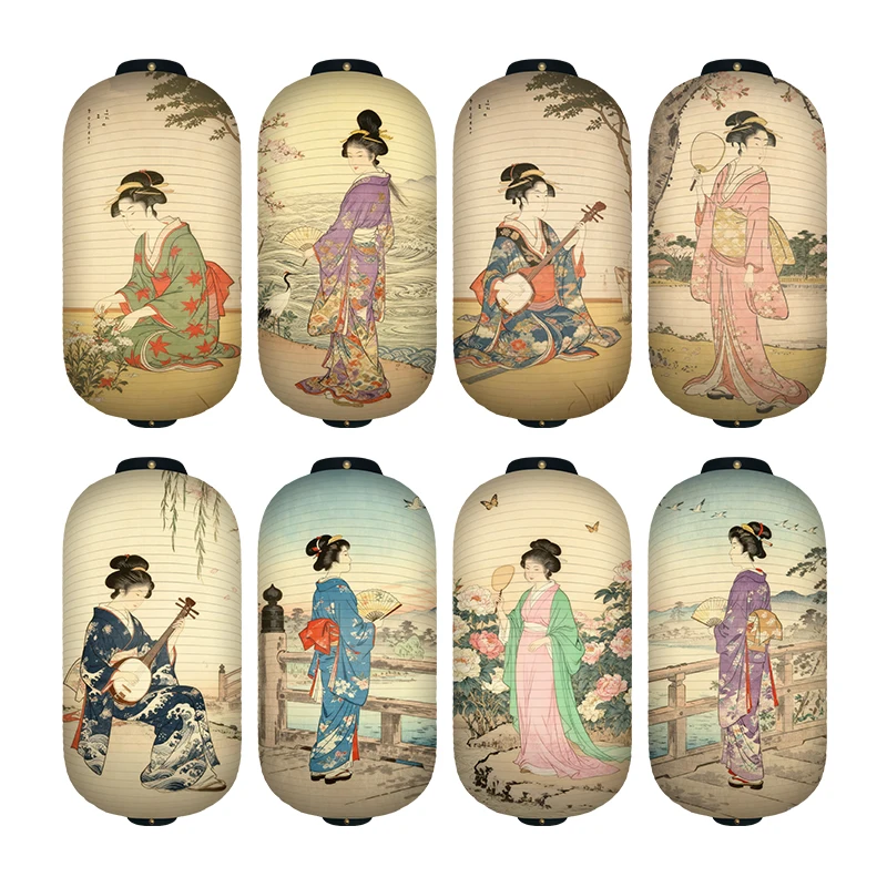 1PC Lanterna de Papel com Padr - Japanese Lantern Paper avaliação e preço